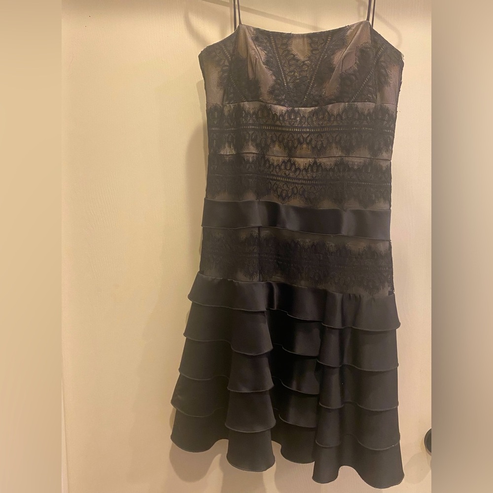 Fun black lace and silk party dress